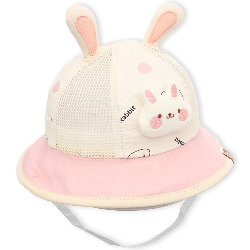 Nón vành cho bé TOP KIDS thỏ Rabbit tai dài màu hồng 3