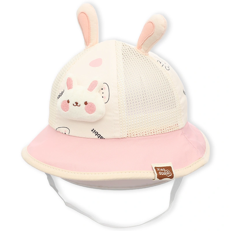 Nón vành cho bé TOP KIDS thỏ Rabbit tai dài màu hồng 4