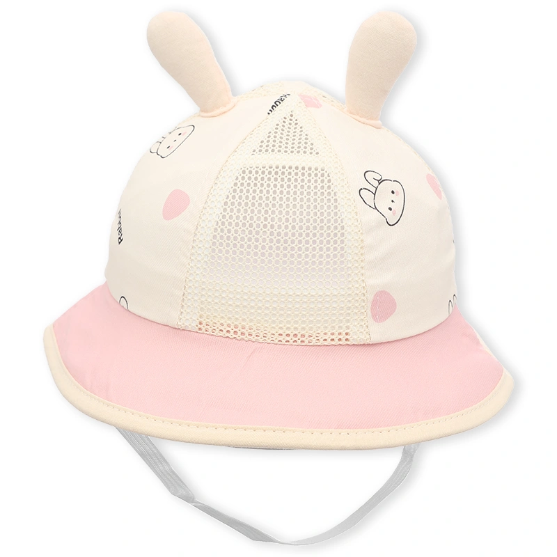 Nón vành cho bé TOP KIDS thỏ Rabbit tai dài màu hồng 5