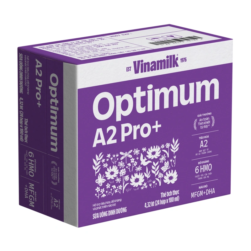 Lốc 4 hộp sữa pha sẵn Optimum A2 Pro+ 180 ml (từ 1 tuổi) 11