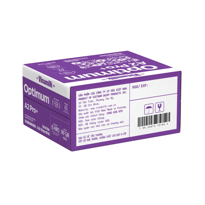 Lốc 4 hộp sữa pha sẵn Optimum A2 Pro+ 180 ml (từ 1 tuổi) 15