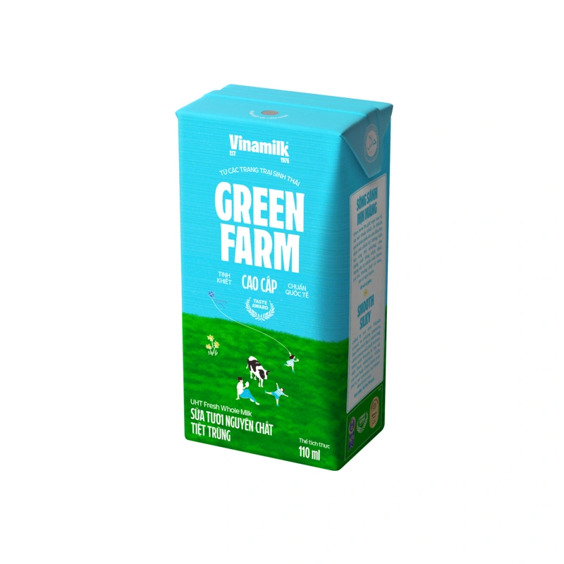 Thùng 48 hộp sữa tươi tiệt trùng Vinamilk Green Farm không đường 110 ml (từ 1 tuổi) 14