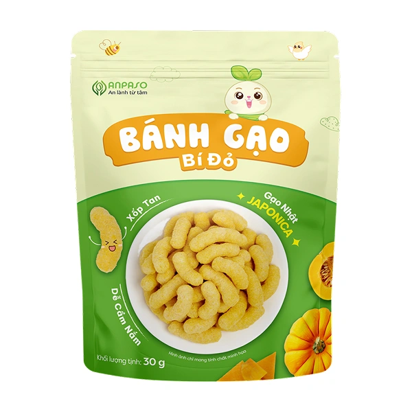 Bánh gạo ăn dặm ANPASO vị bí đỏ