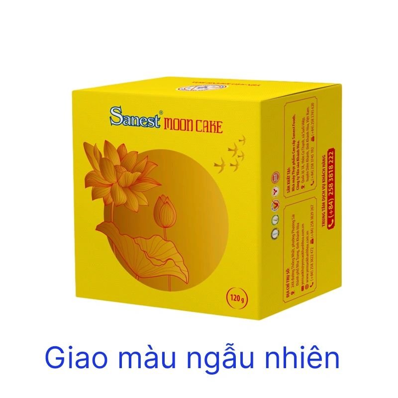 Bánh trung thu Sanest yến sào đậu đỏ/đậu xanh ngũ hạt/ hạt sen 120g 4