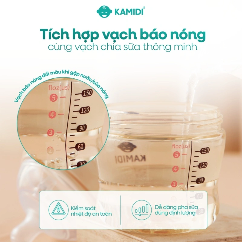 Bình sữa nhựa PPSU Kamidi cổ rộng thế hệ thứ 2 150 ml - Họa tiết galaxy (0 - 3 tháng) 26