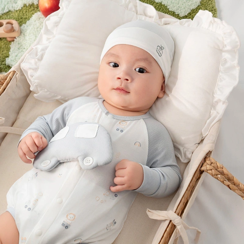 Body chip dài tay La Pomme petit đoàn tàu màu ghi 4