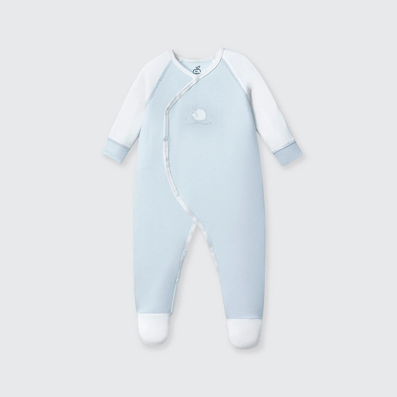 Body dài tay liền tất La Pomme petit cừu bông xanh nhạt 2