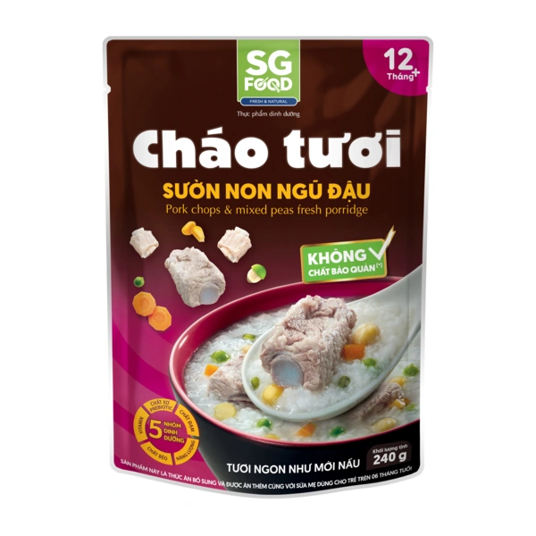 Cháo tươi SG Food vị sườn non ngũ đậu