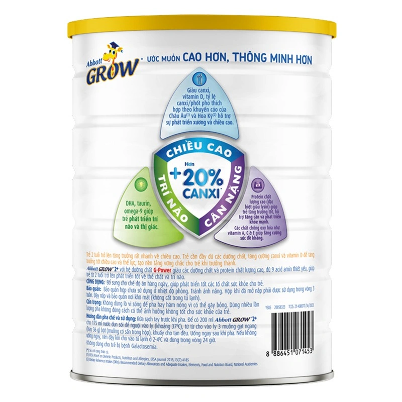 Combo 2 sữa bột Abbott Grow 2+ hương vani 1.6 kg (từ 2 tuổi) 2