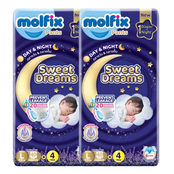 Combo 2 tã quần Molfix Sweet Dreams size L