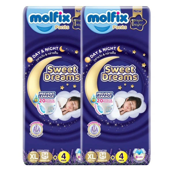 COmbo 2 tã quần Molfix Sweet Dreams size XL