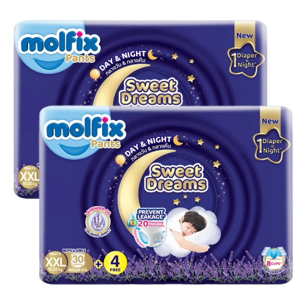 Combo 2 tã quần Molfix Sweet Dreams size XXL