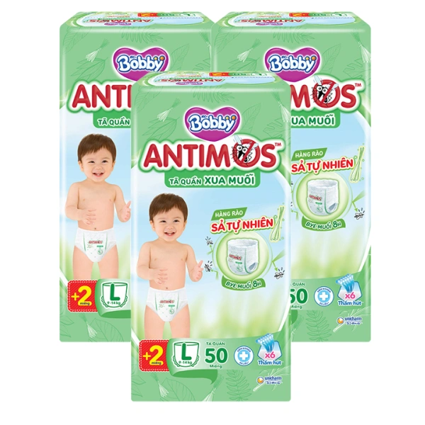 Combo 3 tã quần Bobby Antimos xua muỗi size L