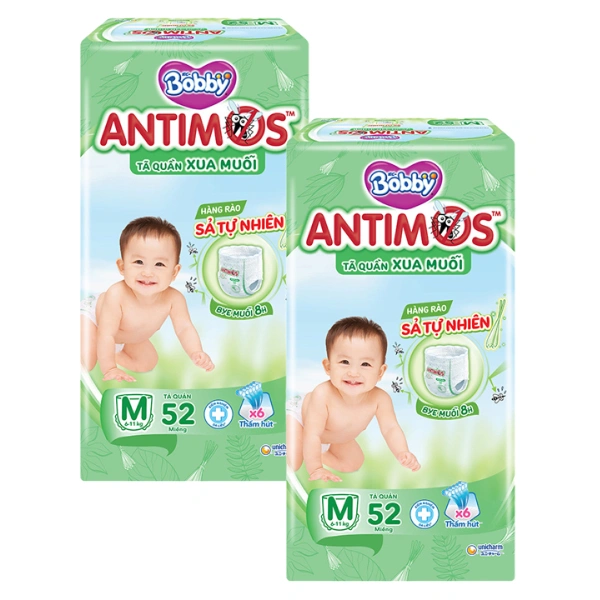 Combo 3 tã quần Bobby Antimos xua muỗi size M