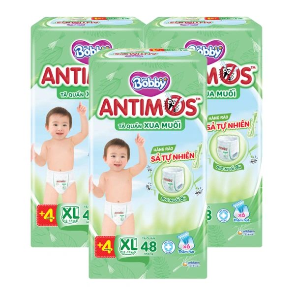 Combo 3 tã quần Bobby Antimos xua muỗi size XL
