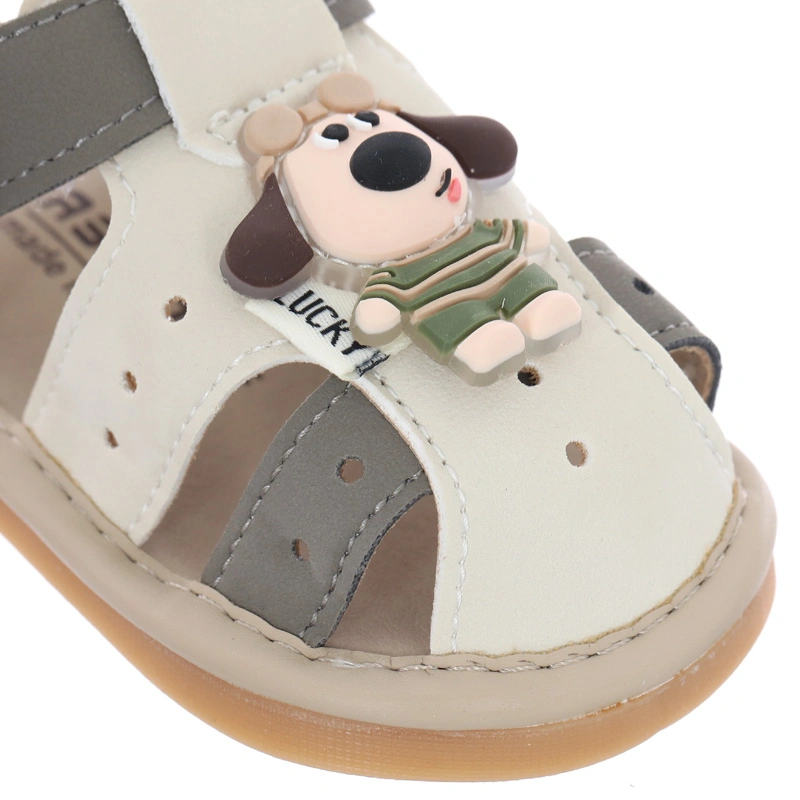 Dép tập đi cho bé Á Châu Avakids AC97 màu xám - trắng 6
