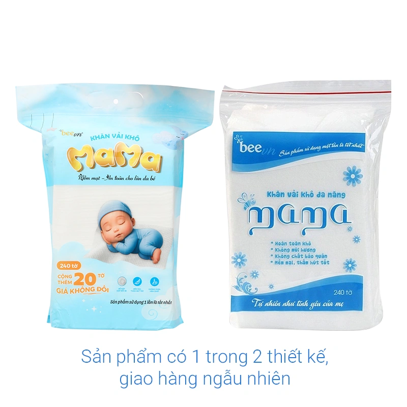 Combo 3 túi khăn vải khô đa năng Mama không mùi 5
