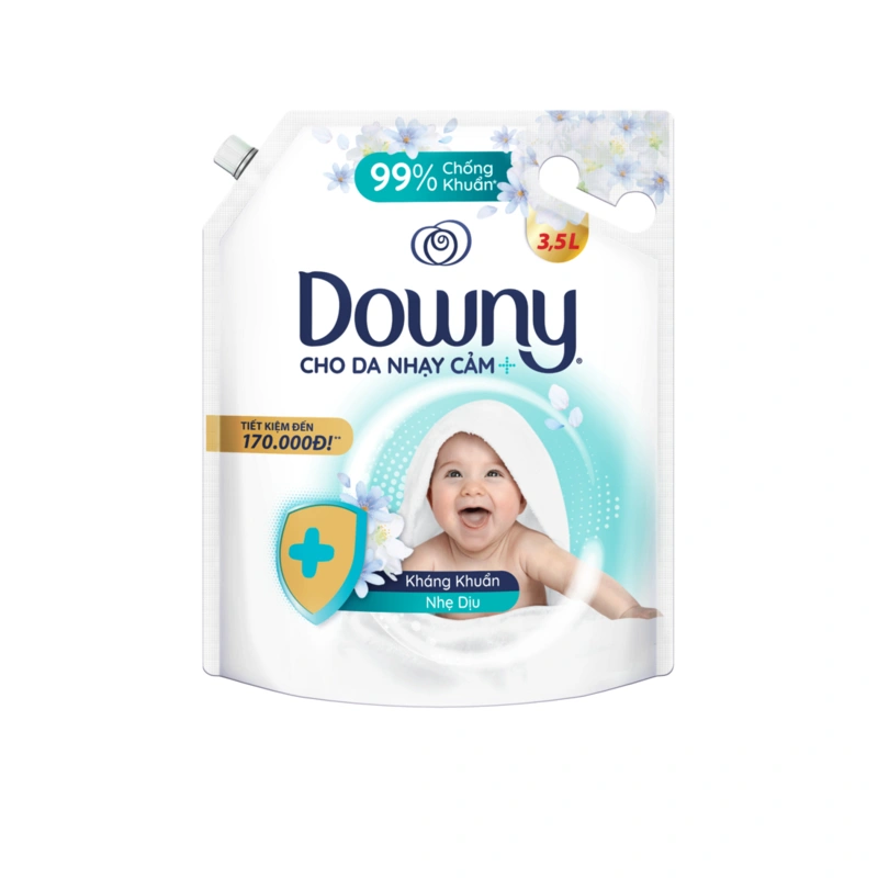 Nước xả vải Downy em bé mềm mại tinh khieest túi 3.5 lít 2