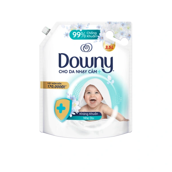 Nước xả vải Downy em bé mềm mại tinh khieest túi 3.5 lít 1
