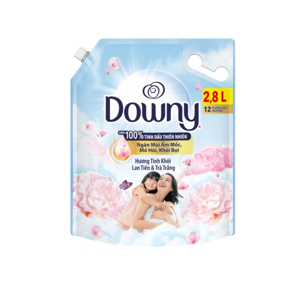 Nước xả vải Downy tinh khôi lan tiên và trà trắng túi 2.8 lít 1