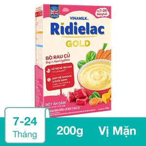 Bột ăn dặm Vinamilk RiDielac Gold bò, rau củ
