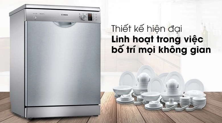 Máy rửa chén độc lập Bosch series 2 SMS25DI05E có thiết kế nhỏ gọn