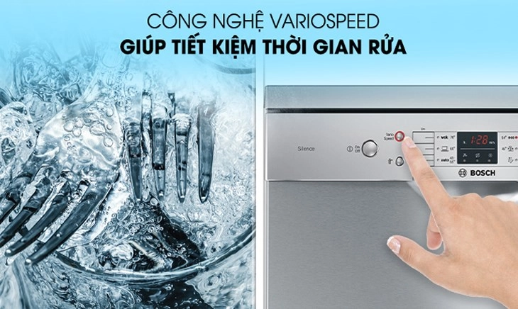 Công nghệ VarioSpeed giúp rửa chén dĩa nhanh hơn Công nghệ VarioSpeed giúp rửa chén dĩa nhanh hơn