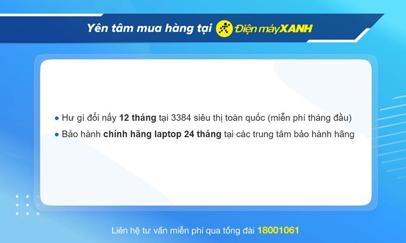 Chính sách bảo hành Điện máy XANH
