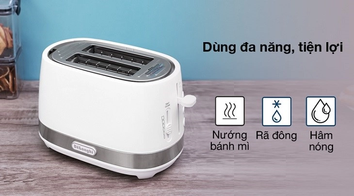 Ngoài chức năng nướng, máy nướng bánh mì còn dùng dể hâm nóng, rã đông