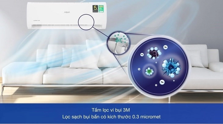Máy lạnh Aqua Inverter 1 HP AQA-KCRV10TK 