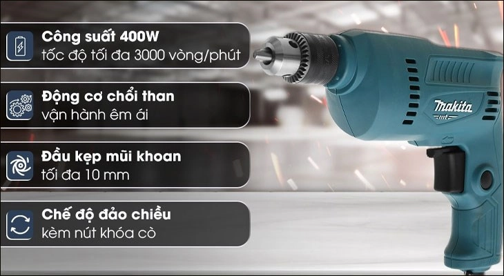 Máy khoan là dụng cụ cầm tay hỗ trợ các công việc sửa chữa, lắp đặt