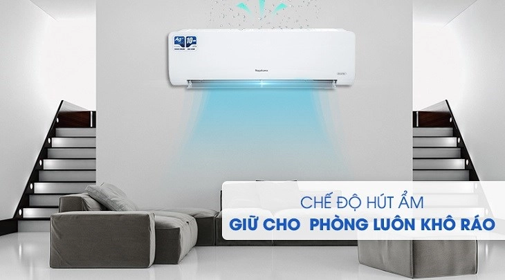 Máy lạnh Nagakawa Inverter 2 HP NIS-C18R2H10 có chế độ hút ẩm, giúp giữ không gian phòng luôn khô ráo