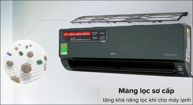 Máy lạnh LG có tính năng thanh lọc không khí, giúp bảo vệ sức khỏe người dùng