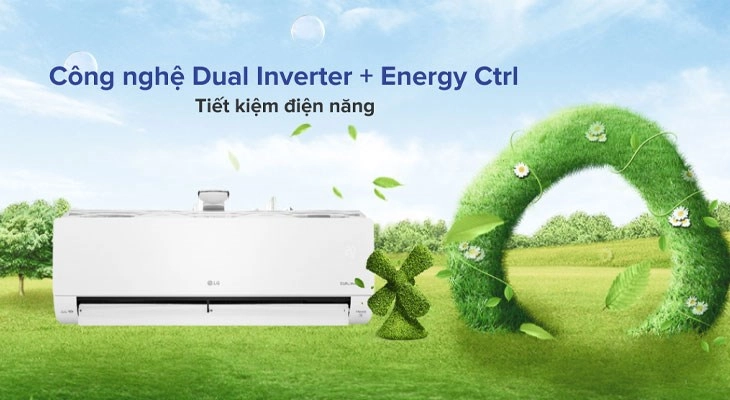 Máy lạnh LG sở hữu công nghệ Inverter, giúp tiết kiệm điện hiệu quả
