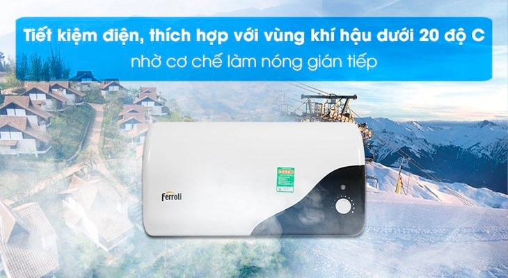 Máy nước nóng gián tiếp Ferroli 30 lít 2500W MIDO-DE