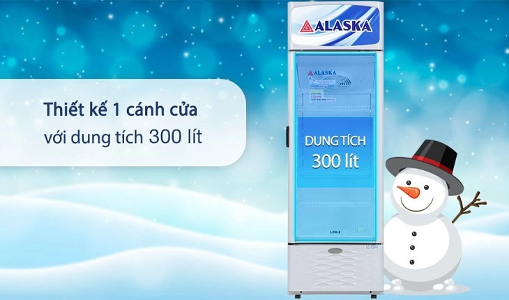 Tủ mát Alaska Inverter 300 lít LC 533HI có thiết kế đơn giản, tạo điểm nhấn tinh tế cho không gian lắp đặt Tủ đứng Alaska có thiết kế đơn giản, tạo điểm nhấn tinh tế cho không gian lắp đặt