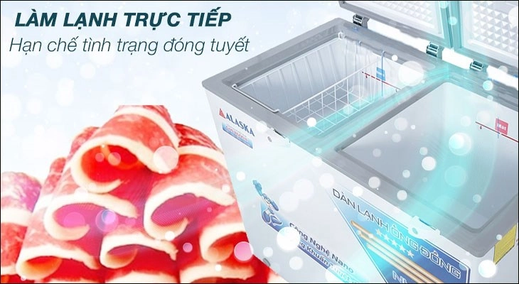 Tủ đông Alaska 205 lít BCD 3068C có khả năng làm lạnh nhanh chóng, tiết kiệm điện năng Tủ nằm Alaska có khả năng làm lạnh nhanh chóng, tiết kiệm điện năng
