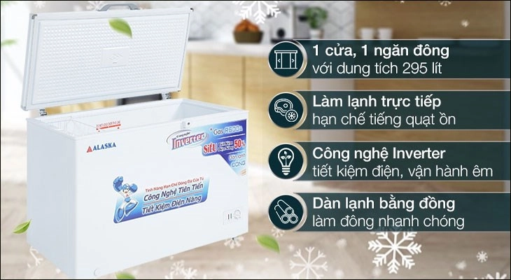 Tủ đông, tủ mát Alaska là thương hiệu nổi tiếng của Việt Nam
