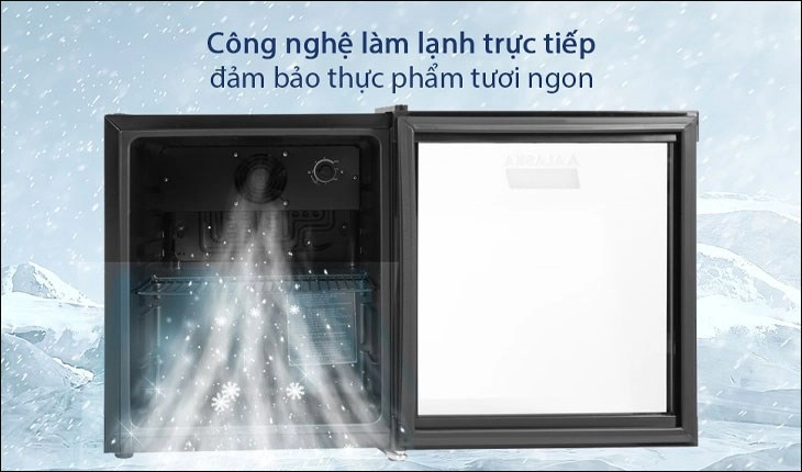 Tủ mát Alaska 50 lít LC 50B Đen tích hợp công nghệ làm lạnh nhanh, giúp bảo quản thực phẩm luôn tươi mát Tủ đông, tủ mát Alaska tích hợp công nghệ làm lạnh nhanh, giúp bảo quản thực phẩm luôn tươi mát