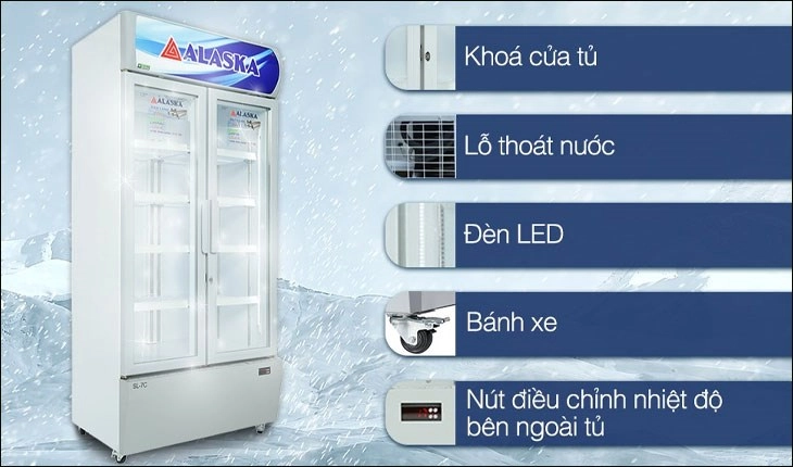 Tủ đông, tủ mát Alaska tích hợp nhiều tiện ích, tính năng thông minh, giúp người dụng thuận tiện hơn khi sử dụng Tủ đông, tủ mát Alaska tích hợp nhiều tiện ích, tính năng thông minh