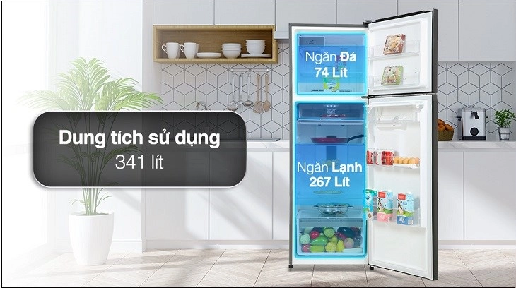 Tủ lạnh Electrolux Inverter 341 lít ETB3760K-H có giá 16.390.000 (giá cập nhật 02/2023, có thể thay đổi theo thời gian)