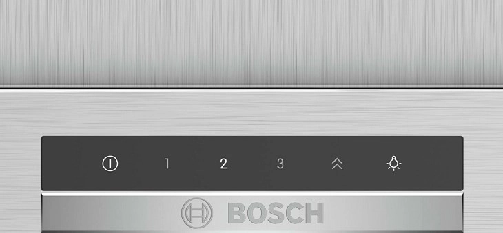 Máy hút mùi áp tường Bosch DWB77IM50 sở hữu bảng điều khiển cảm ứng tiện lợi
