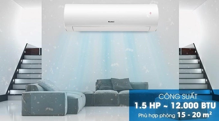 Máy lạnh Gree Inverter 1.5 HP GWC12FB-K6D9A1W phù hợp cho phòng 15 - 20 m2