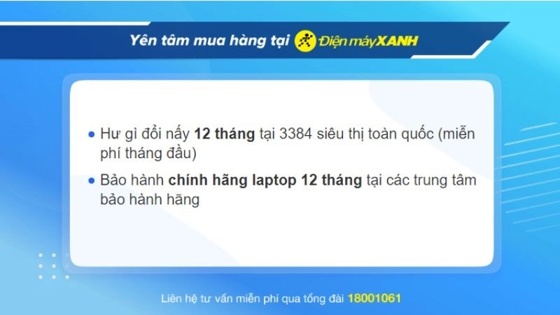 Chính sách mua laptop Dell tại Điện máy XANH