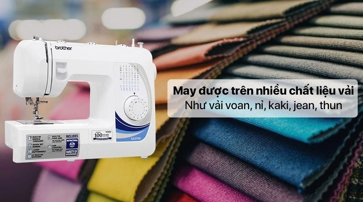 Máy may cơ gia đình Brother GS2700 hỗ trợ may được trên nhiều chất liệu vải