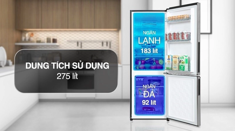 Tủ lạnh Hitachi Inverter 275 lít R-B330PGV8 BSL có dung tích sử dụng lên tới 275 lít Tủ lạnh Hitachi Inverter 275 lít R-B330PGV8 BSL có dung tích sử dụng lên tới 275 lít