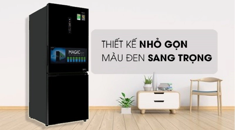 Tủ lạnh Aqua Inverter 260 lít AQR-I298EB BS với thiết kế đen sang trọng, bề mặt tủ làm bằng thép không gỉ Tủ lạnh Aqua Inverter 260 lít AQR-I298EB BS với thiết kế đen sang trọng, bề mặt tủ làm bằng thép không gỉ