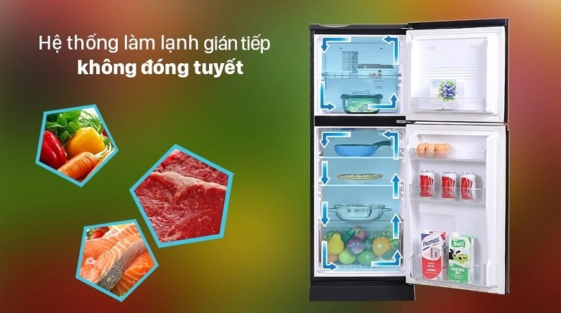 Tủ lạnh Aqua 130 lít AQR-T150FA(BS) được trang bị công nghệ làm lạnh gián tiếp không đóng tuyết Tủ lạnh Aqua 130 lít AQR-T150FA(BS) được trang bị công nghệ làm lạnh gián tiếp không đóng tuyết
