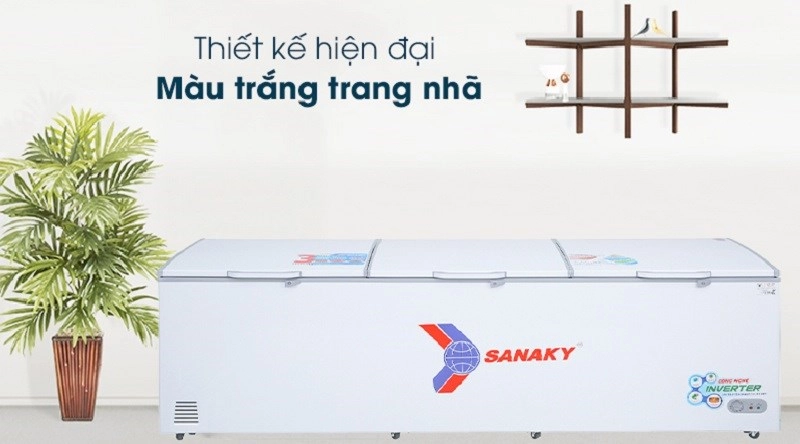 Tủ đông Sanaky VH-1399HY3 sở hữu thiết kế hiện đại, màu sắc trang nhã