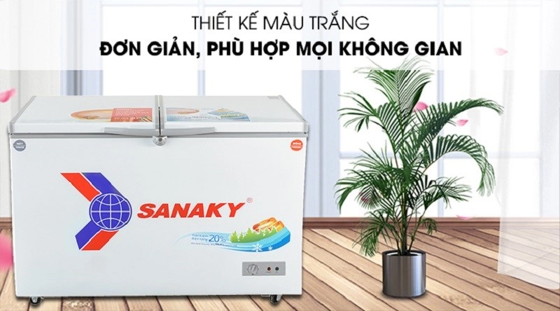 Tủ đông Sanaky VH-3699W1 thuộc dòng tủ nằm với thiết kế đơn giản, tinh tế